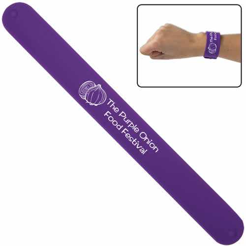 Promotional Custom Logo Silicone Slap Bracelet Wristbands