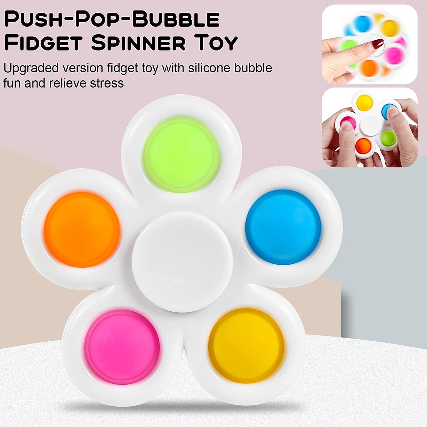 Custom Pop Fidget Spinners, Promotional Push Fidget Spinner With Your Logo - HOT!